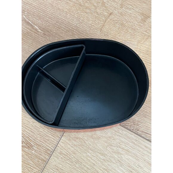 Vtg Japanese Bento Box Serving Box Ume Design Lacquerware 7x5x2" Cherry Blossom - Picture 4 of 7